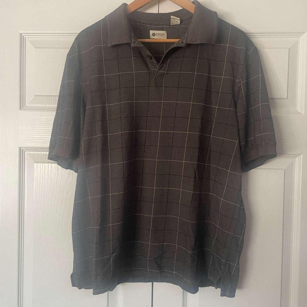 Haggar Checkered Polo Shirt